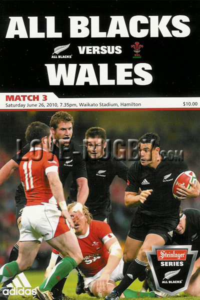 2010 New Zealand v Wales  Rugby Programme
